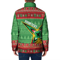 Personalized Guyana Cricket Christmas Padded Jacket Amazon Warriors Merry Xmas - Wonder Print Shop