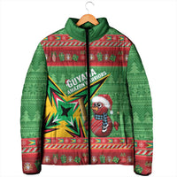 Personalized Guyana Cricket Christmas Padded Jacket Amazon Warriors Merry Xmas - Wonder Print Shop