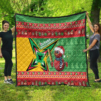 Guyana Cricket Christmas Quilt Amazon Warriors Merry Xmas - Wonder Print Shop