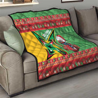 Guyana Cricket Christmas Quilt Amazon Warriors Merry Xmas - Wonder Print Shop