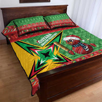 Guyana Cricket Christmas Quilt Bed Set Amazon Warriors Merry Xmas - Wonder Print Shop