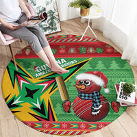 Guyana Cricket Christmas Round Carpet Amazon Warriors Merry Xmas - Wonder Print Shop