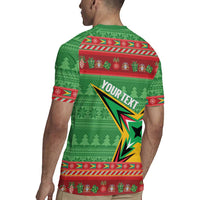 Personalized Guyana Cricket Christmas Rugby Jersey Amazon Warriors Merry Xmas - Wonder Print Shop