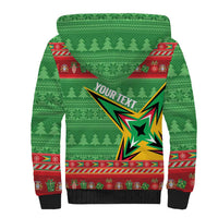 Personalized Guyana Cricket Christmas Sherpa Hoodie Amazon Warriors Merry Xmas - Wonder Print Shop