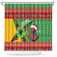 Guyana Cricket Christmas Shower Curtain Amazon Warriors Merry Xmas - Wonder Print Shop