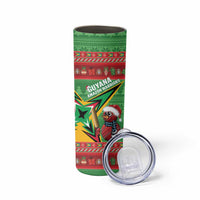 Personalized Guyana Cricket Christmas Skinny Tumbler Amazon Warriors Merry Xmas - Wonder Print Shop