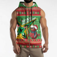 Personalized Guyana Cricket Christmas Sleeveless Zip Hoodie Amazon Warriors Merry Xmas - Wonder Print Shop