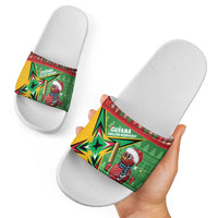 Guyana Cricket Christmas Slide Sandals Amazon Warriors Merry Xmas - Wonder Print Shop