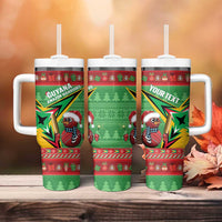 Personalized Guyana Cricket Christmas Tumbler With Handle Amazon Warriors Merry Xmas - Wonder Print Shop