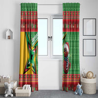 Guyana Cricket Christmas Window Curtain Amazon Warriors Merry Xmas - Wonder Print Shop