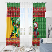 Guyana Cricket Christmas Window Curtain Amazon Warriors Merry Xmas - Wonder Print Shop