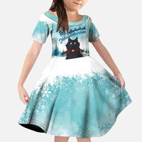 Iceland Yule Cat Christmas Family Matching Puletasi and Hawaiian Shirt Jolakotturinn With Poinsettia - Winter Vibes - Wonder Print Shop