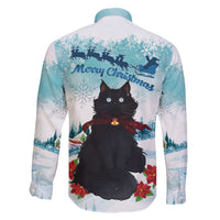 Iceland Yule Cat Christmas Family Matching Tank Maxi Dress and Hawaiian Shirt Jolakotturinn With Poinsettia - Winter Vibes - Wonder Print Shop
