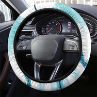 Iceland Yule Cat Christmas Steering Wheel Cover Jolakotturinn With Poinsettia - Winter Vibes - Wonder Print Shop