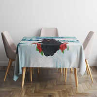 Iceland Yule Cat Christmas Tablecloth Jolakotturinn With Poinsettia - Winter Vibes - Wonder Print Shop