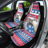 Iceland Christmas Car Seat Cover Gyrfalcon Santa Merry Xmas - Wonder Print Shop
