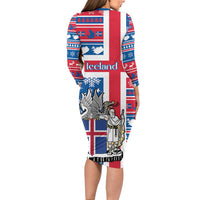 Iceland Christmas Family Matching Long Sleeve Bodycon Dress and Hawaiian Shirt Gyrfalcon Santa Merry Xmas - Wonder Print Shop