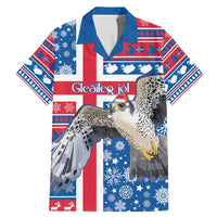 Iceland Christmas Family Matching Mermaid Dress and Hawaiian Shirt Gyrfalcon Santa Merry Xmas - Wonder Print Shop
