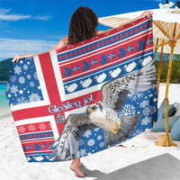 Iceland Christmas Sarong Gyrfalcon Santa Merry Xmas - Wonder Print Shop