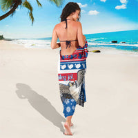 Iceland Christmas Sarong Gyrfalcon Santa Merry Xmas - Wonder Print Shop