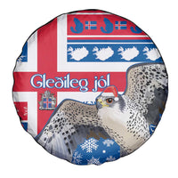 Iceland Christmas Spare Tire Cover Gyrfalcon Santa Merry Xmas - Wonder Print Shop