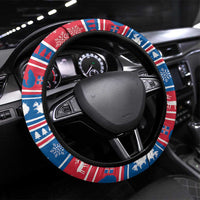 Iceland Christmas Steering Wheel Cover Gyrfalcon Santa Merry Xmas - Wonder Print Shop