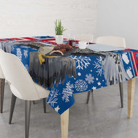 Iceland Christmas Tablecloth Gyrfalcon Santa Merry Xmas - Wonder Print Shop