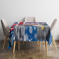 Iceland Christmas Tablecloth Gyrfalcon Santa Merry Xmas - Wonder Print Shop