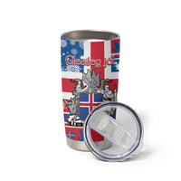 Iceland Christmas Tumbler Cup Gyrfalcon Santa Merry Xmas - Wonder Print Shop