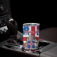 Iceland Christmas Tumbler Cup Gyrfalcon Santa Merry Xmas - Wonder Print Shop