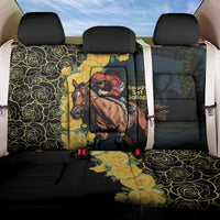 Melbourne Horse Racing Back Car Seat Cover Yellow Roses - Ready Set Gallop! - Wonder Print Shop