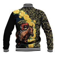 Melbourne Horse Racing Baseball Jacket Yellow Roses - Ready Set Gallop! - Wonder Print Shop