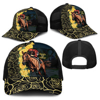 Melbourne Horse Racing Baseball Net Cap Yellow Roses - Ready Set Gallop - Wonder Print Shop