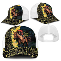Melbourne Horse Racing Baseball Net Cap Yellow Roses - Ready Set Gallop - Wonder Print Shop