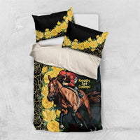 Melbourne Horse Racing Bedding Set Yellow Roses - Ready Set Gallop! - Wonder Print Shop