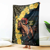 Melbourne Horse Racing Blanket Yellow Roses - Ready Set Gallop! - Wonder Print Shop