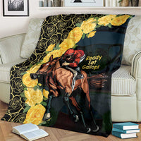 Melbourne Horse Racing Blanket Yellow Roses - Ready Set Gallop! - Wonder Print Shop