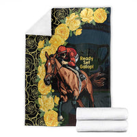 Melbourne Horse Racing Blanket Yellow Roses - Ready Set Gallop! - Wonder Print Shop