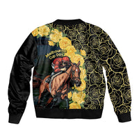 Melbourne Horse Racing Bomber Jacket Yellow Roses - Ready Set Gallop! - Wonder Print Shop
