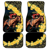 Melbourne Horse Racing Car Mats Yellow Roses - Ready Set Gallop! - Wonder Print Shop