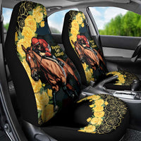 Melbourne Horse Racing Car Seat Cover Yellow Roses - Ready Set Gallop! - Wonder Print Shop