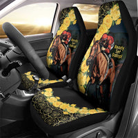 Melbourne Horse Racing Car Seat Cover Yellow Roses - Ready Set Gallop! - Wonder Print Shop