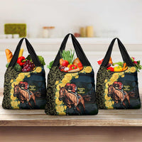 Melbourne Horse Racing Grocery Bag Yellow Roses - Ready Set Gallop! - Wonder Print Shop