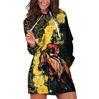 Melbourne Horse Racing Hoodie Dress Yellow Roses - Ready Set Gallop! - Wonder Print Shop