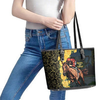 Melbourne Horse Racing Leather Tote Bag Yellow Roses - Ready Set Gallop! - Wonder Print Shop