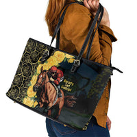 Melbourne Horse Racing Leather Tote Bag Yellow Roses - Ready Set Gallop! - Wonder Print Shop