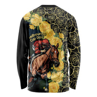 Melbourne Horse Racing Long Sleeve Shirt Yellow Roses - Ready Set Gallop! - Wonder Print Shop