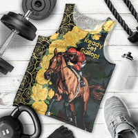 Melbourne Horse Racing Men Tank Top Yellow Roses - Ready Set Gallop! - Wonder Print Shop