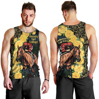 Melbourne Horse Racing Men Tank Top Yellow Roses - Ready Set Gallop! - Wonder Print Shop