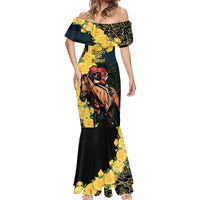 Melbourne Horse Racing Mermaid Dress Yellow Roses - Ready Set Gallop! - Wonder Print Shop
